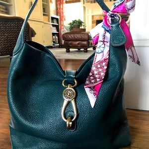 Dooney & Bourke Original Logo Lock Bag and Charm- Teal- Beautiful!